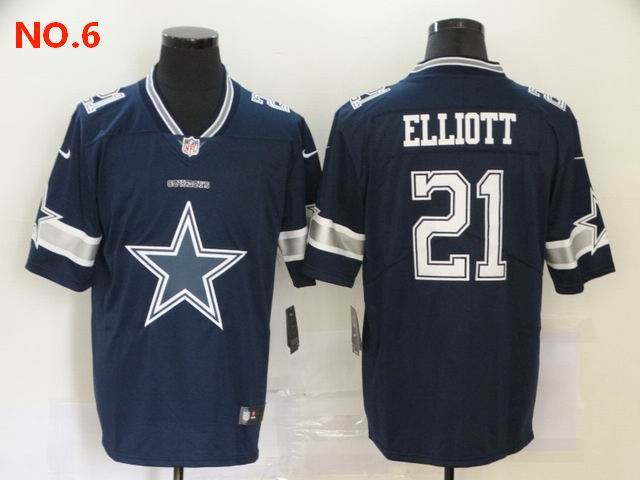 Men's Dallas Cowboys #21 Ezekiel Elliott Jerseys NO.6;